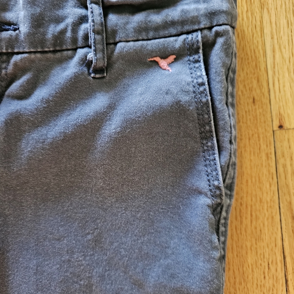 Grane pants, super low, size 0, color is charcoal gray but appears blue in pic